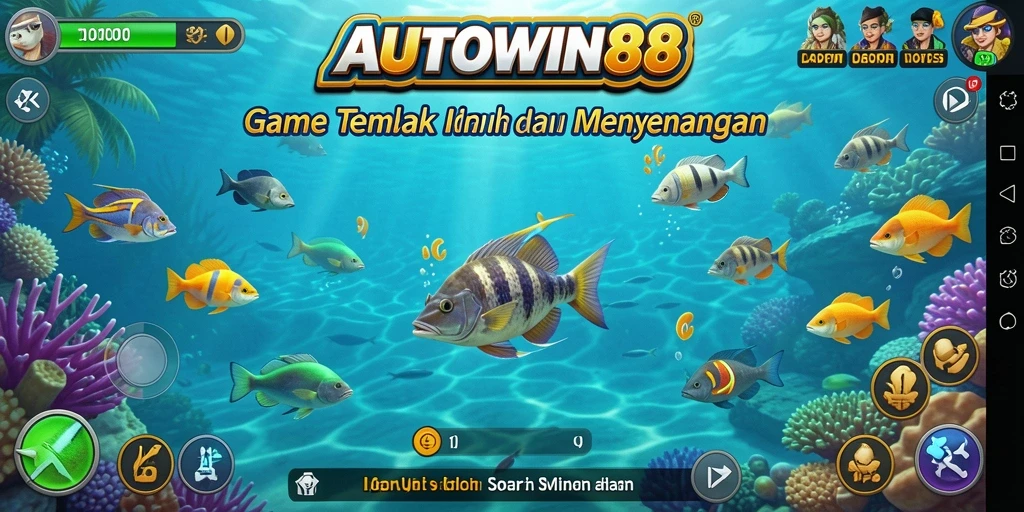 Tampilan gameplay Tembak Ikan yang seru di AUTOWIN88.