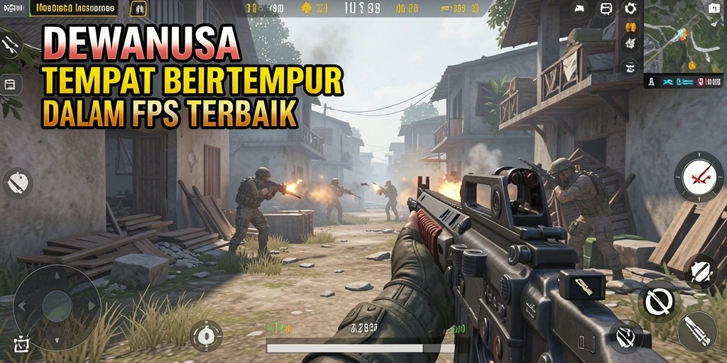 Gameplay seru DEWANUSA dengan pertempuran FPS yang intens.