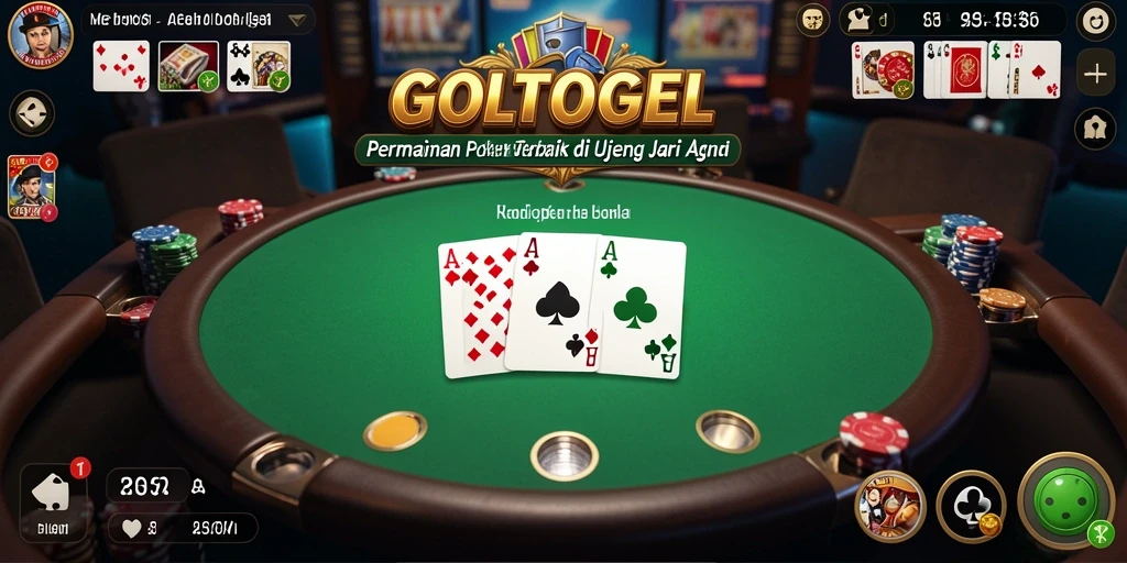 Tampilan gameplay Poker yang seru dan menantang di GOLTOGEL.
