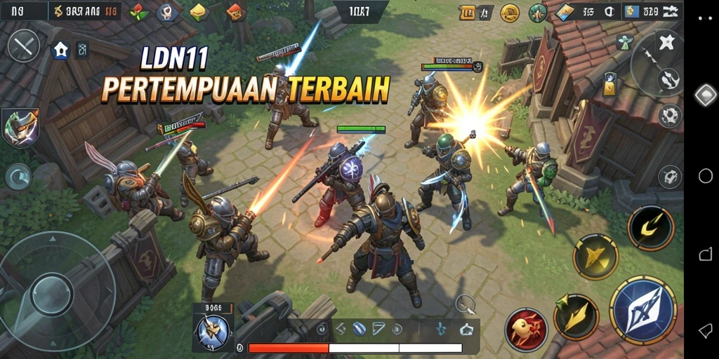 Tampilan gameplay <strong>LDN11</strong> yang menarik dan interaktif dalam pertempuran strategi.