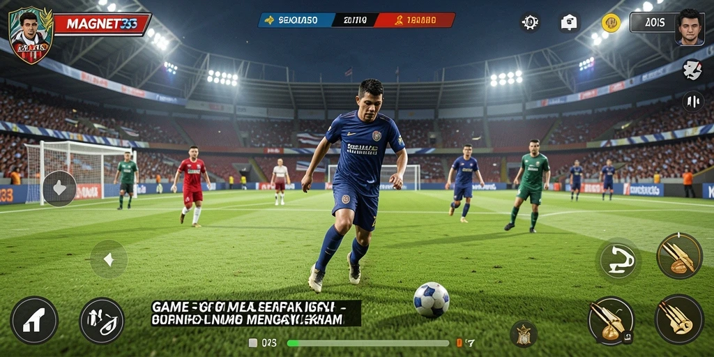 Gameplay seru dalam MAGNET33 dengan aksi sepak bola yang realistis.