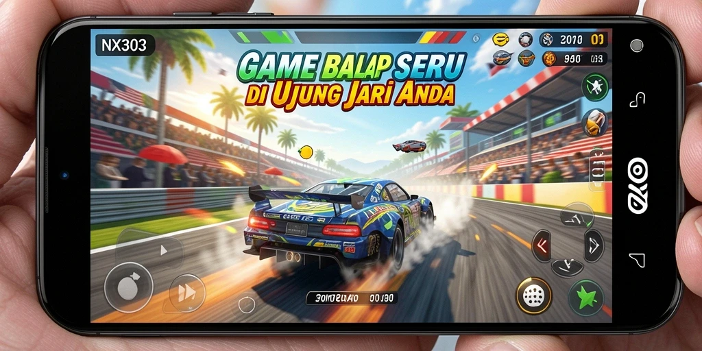 Gameplay seru dengan mobil cepat dan trek menantang.