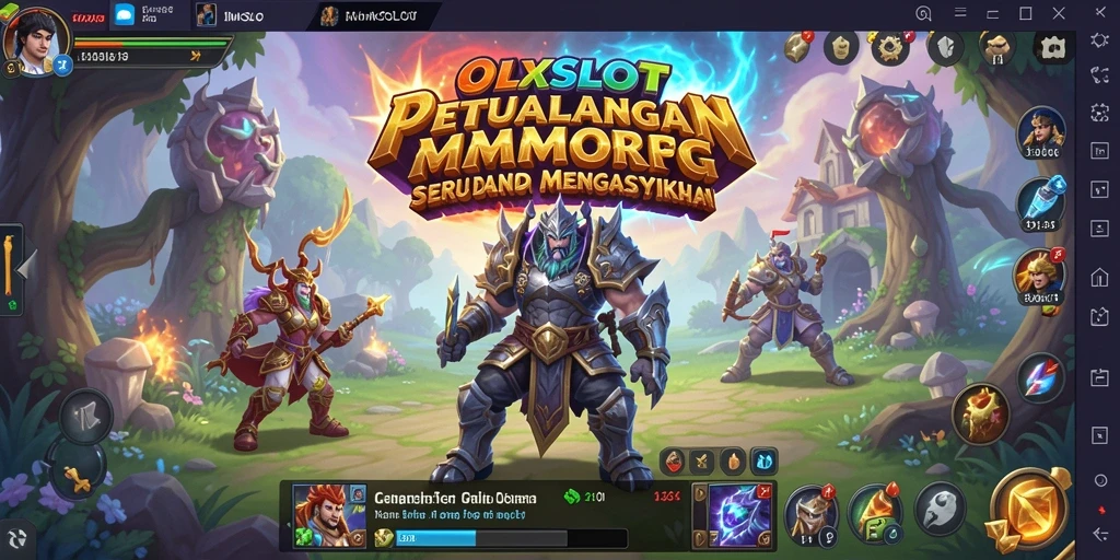 Tampilan gameplay seru OLXSLOT dengan elemen MMORPG yang menantang.