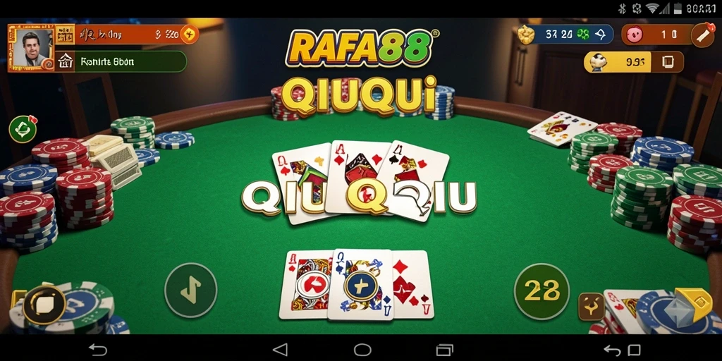 Tampilan menarik gameplay QiuQiu di RAFA88.