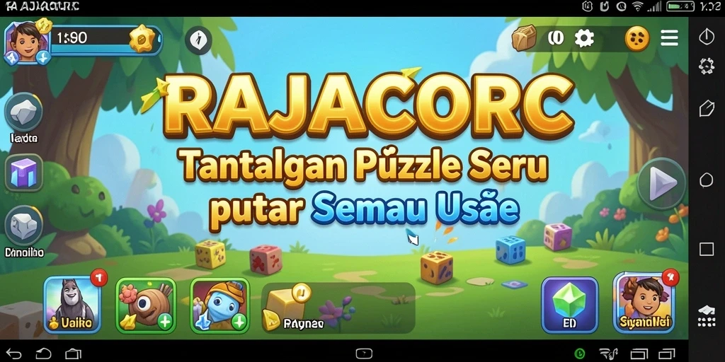 Screenshot gameplay RAJACORC menampilkan level puzzle yang mengasyikkan.