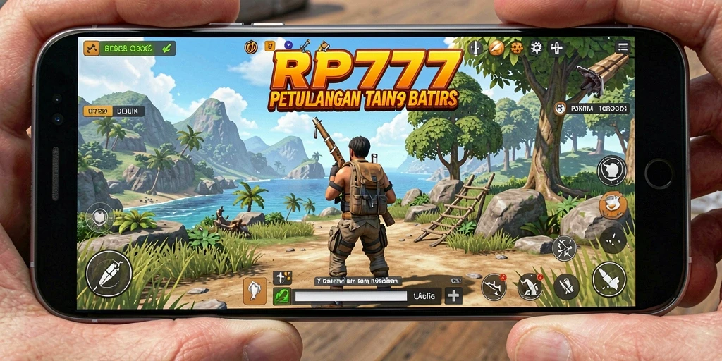 Screenshot utama RP777 menampilkan petualangan seru di dunia terbuka.