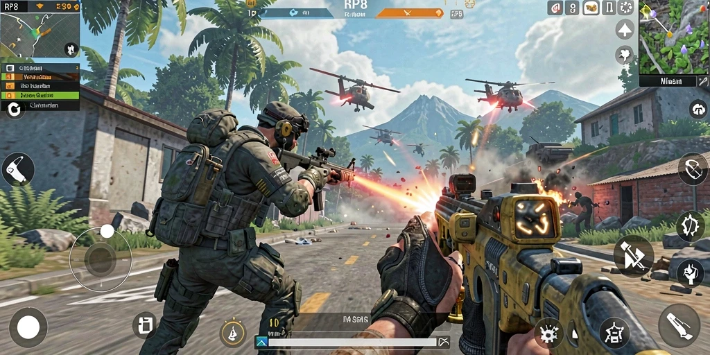 Tampilan gameplay menegangkan dalam RP8 dengan aksi TPS yang fun.