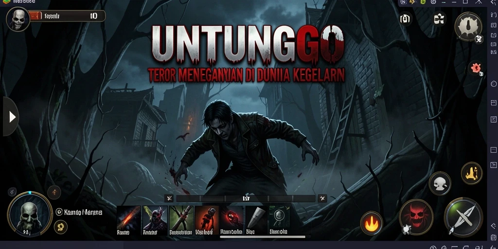 Screenshot gameplay UNTUNGGO menampilkan suasana Horror yang menegangkan.