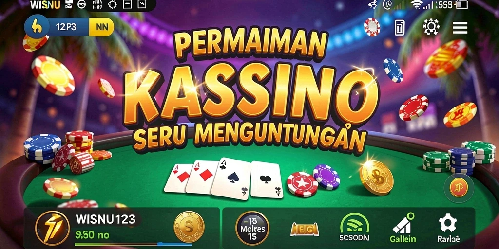 Screenshot WISNU123 menampilkan gameplay kasino yang mengasyikkan.
