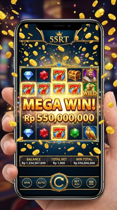 Tampilan aplikasi 55rt dengan navigasi yang mudah.
